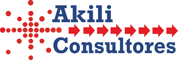 Logo de Akili consultores en rojo y azul mostrando un equilibrio entre la pasión y la razón